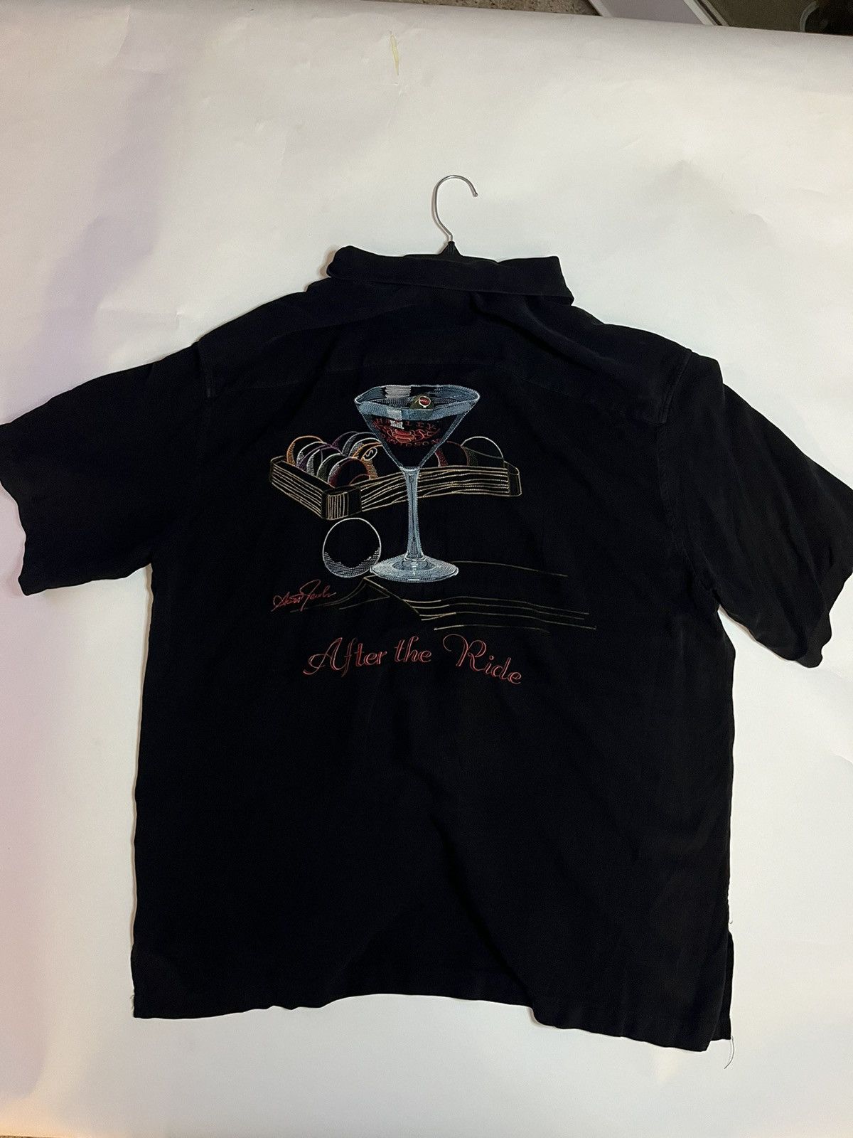 Harley Davidson × Vintage Silk Harley Davidson Embroidered button up Size US XL / EU 56 / 4 - 1 Thumbnail