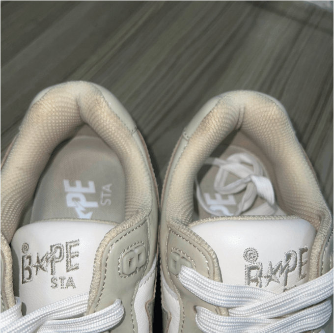 Bape ABATHINGAPE low-top sneaker men's grayish white Size US 8 / EU 41 - 4 Thumbnail