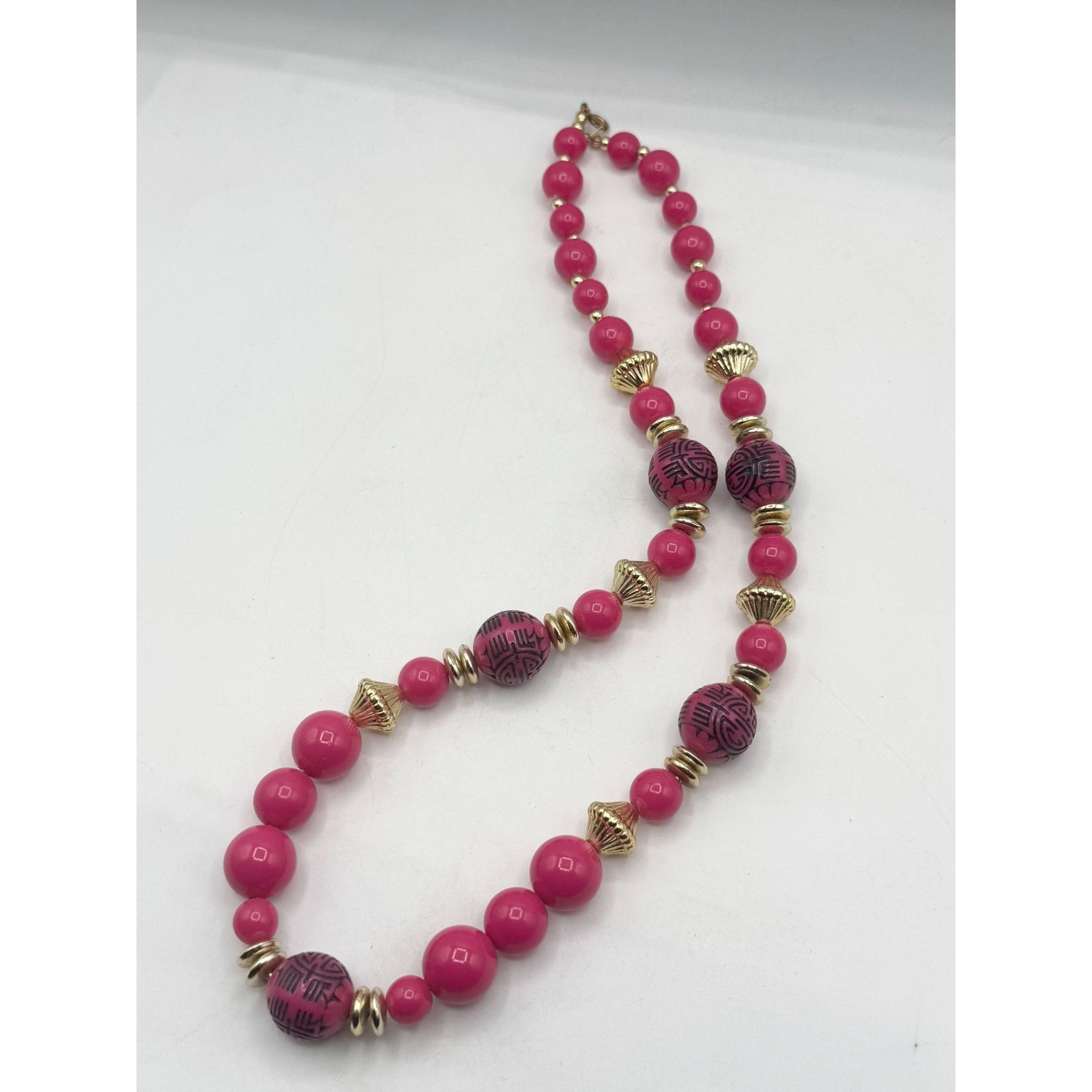 Vintage Vintage pink gold beaded necklace Size ONE SIZE - 3 Thumbnail