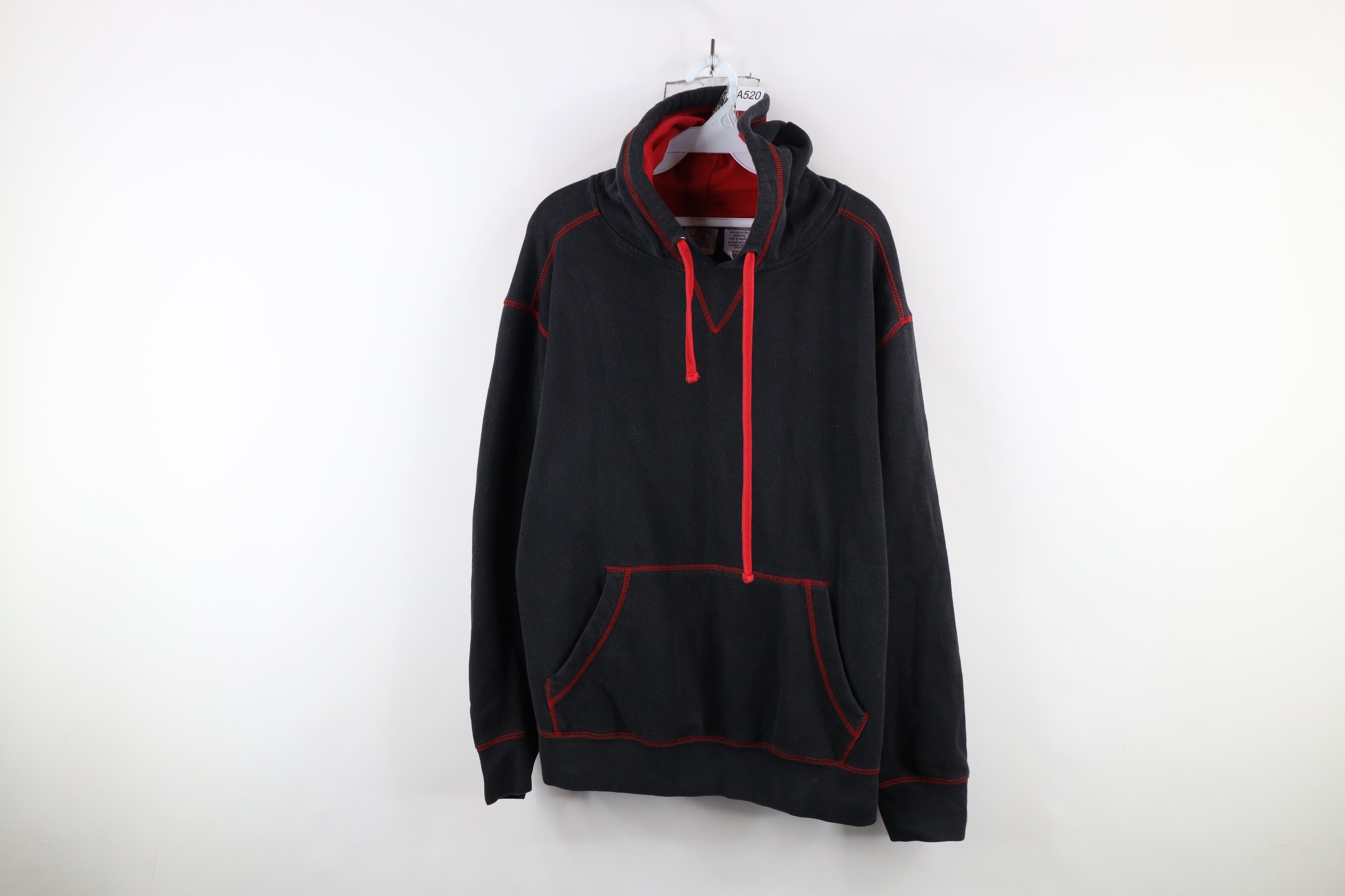 Vintage Vintage 90s Y2K Streetwear Blank Hoodie Sweatshirt Black Size US M / EU 48-50 / 2 - 1 Thumbnail