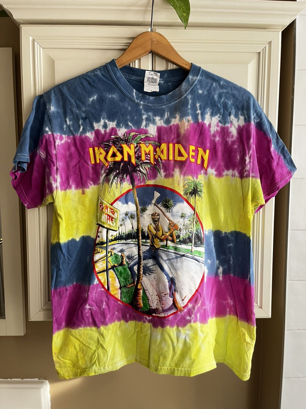 Iron Maiden Vintage Style Iron Maiden Tie Dye Tee Shirt Size US L / EU 52-54 / 3 - 1 Thumbnail