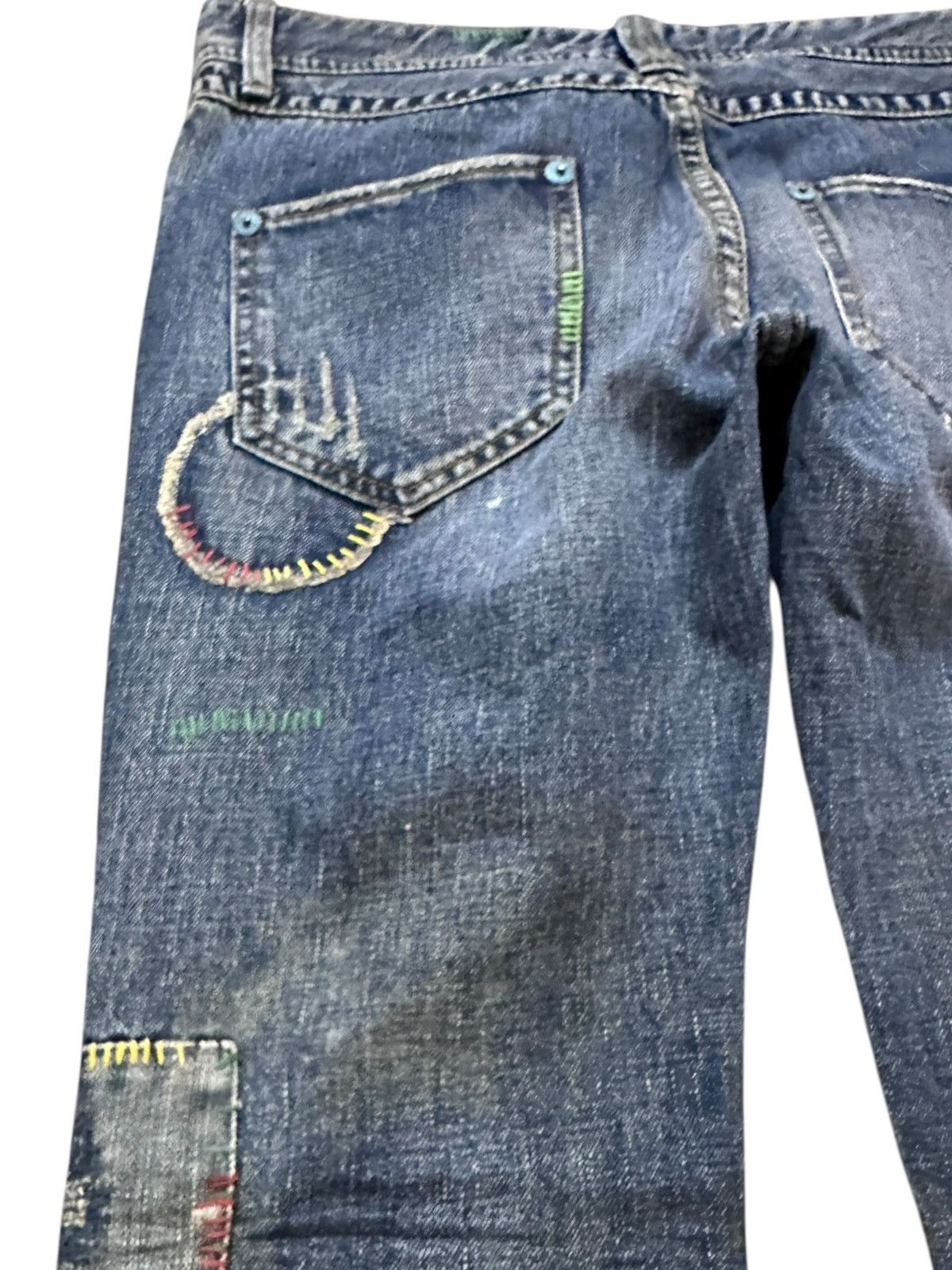 If Six Was Nine Vintage Back Number Flare Sashiko Boro Denim Size US 30 / EU 46 - 8 Thumbnail