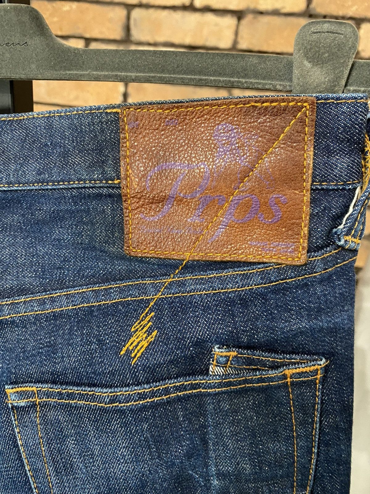 Prps $476 RED SELVEDGE OG JAPAN MEDIUM WASH JEANS DENIM RELAX FIT Size US 32 / EU 48 - 3 Thumbnail