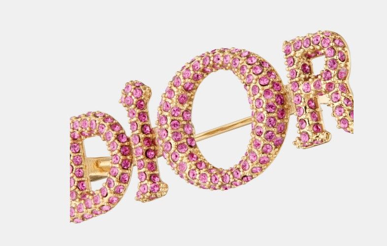 Dior o1w1db11224 Size: OS / Miss Brooch in Gold & Pink Size ONE SIZE - 4 Thumbnail