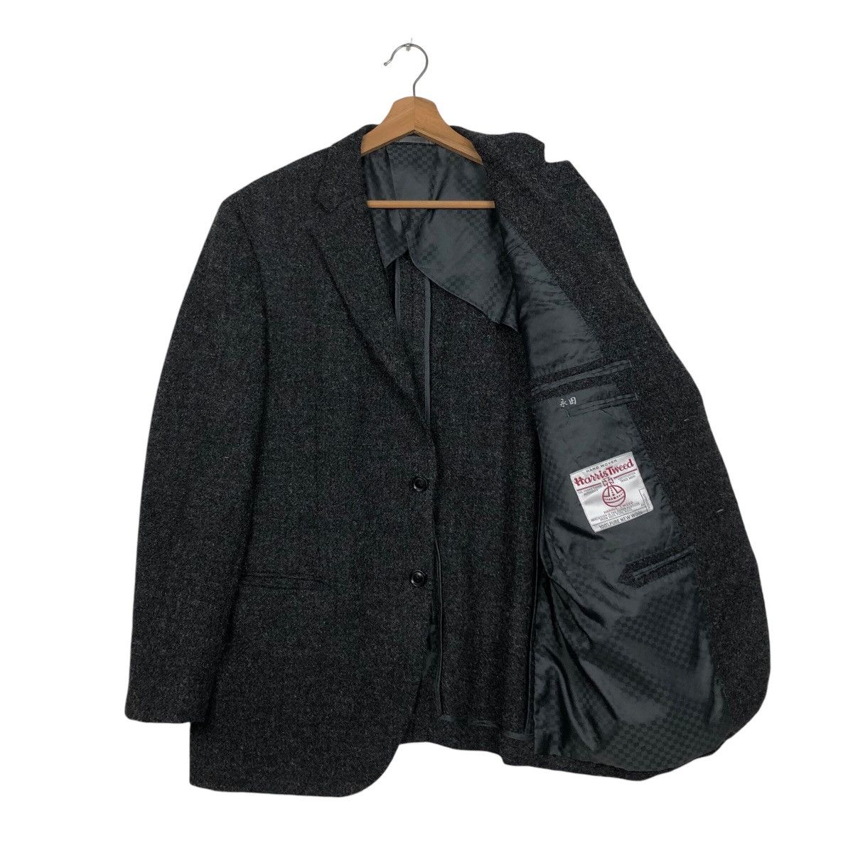 Harris Tweed 📌Vintage Wool Jacket Hand Woven Harris Tweed Herringbone Size US L / EU 52-54 / 3 - 12 Thumbnail