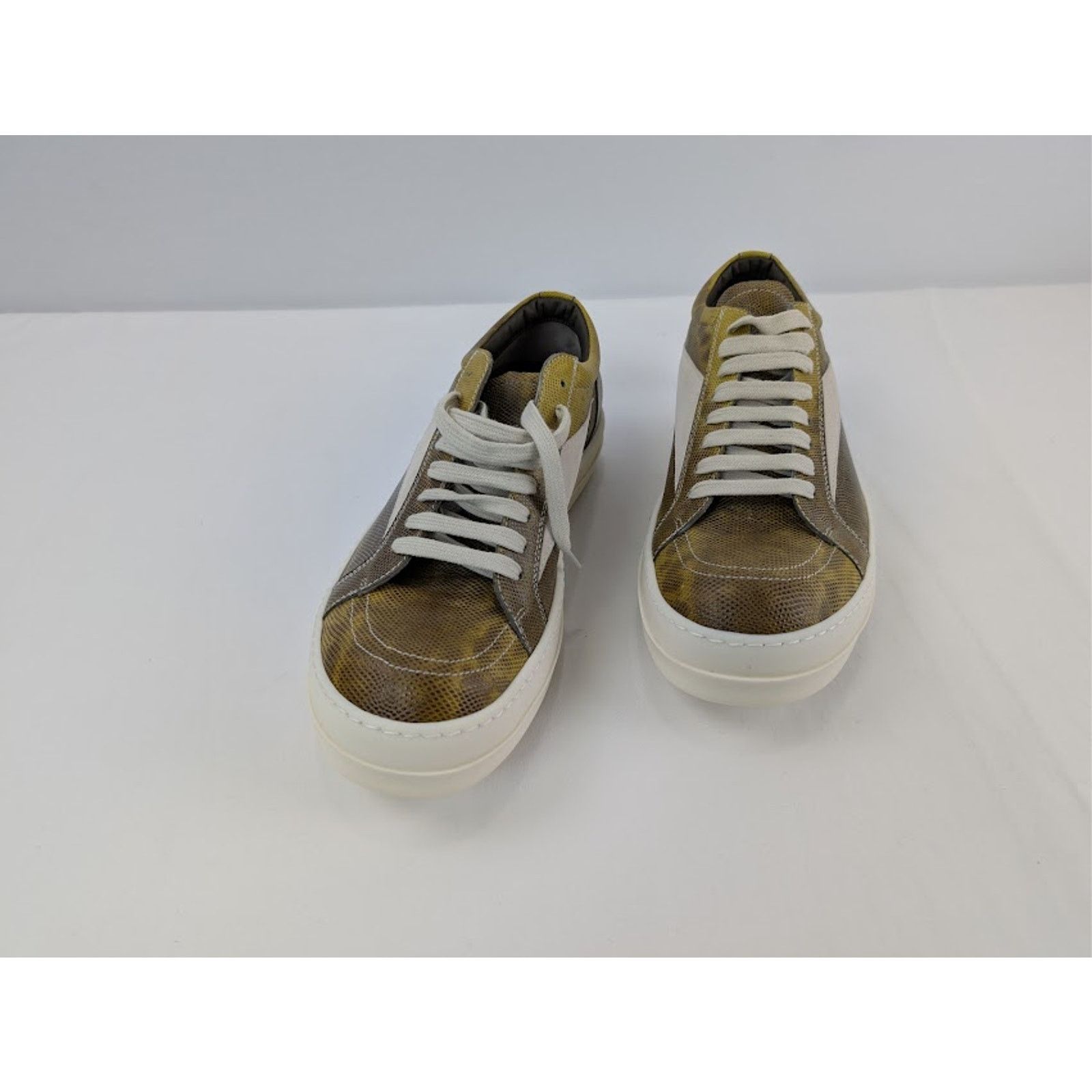 Rick Owens o1rshd1 Hollywood Vintage Sneakers in Acid / Milk / Milk Size US 7 / EU 40 - 8 Thumbnail