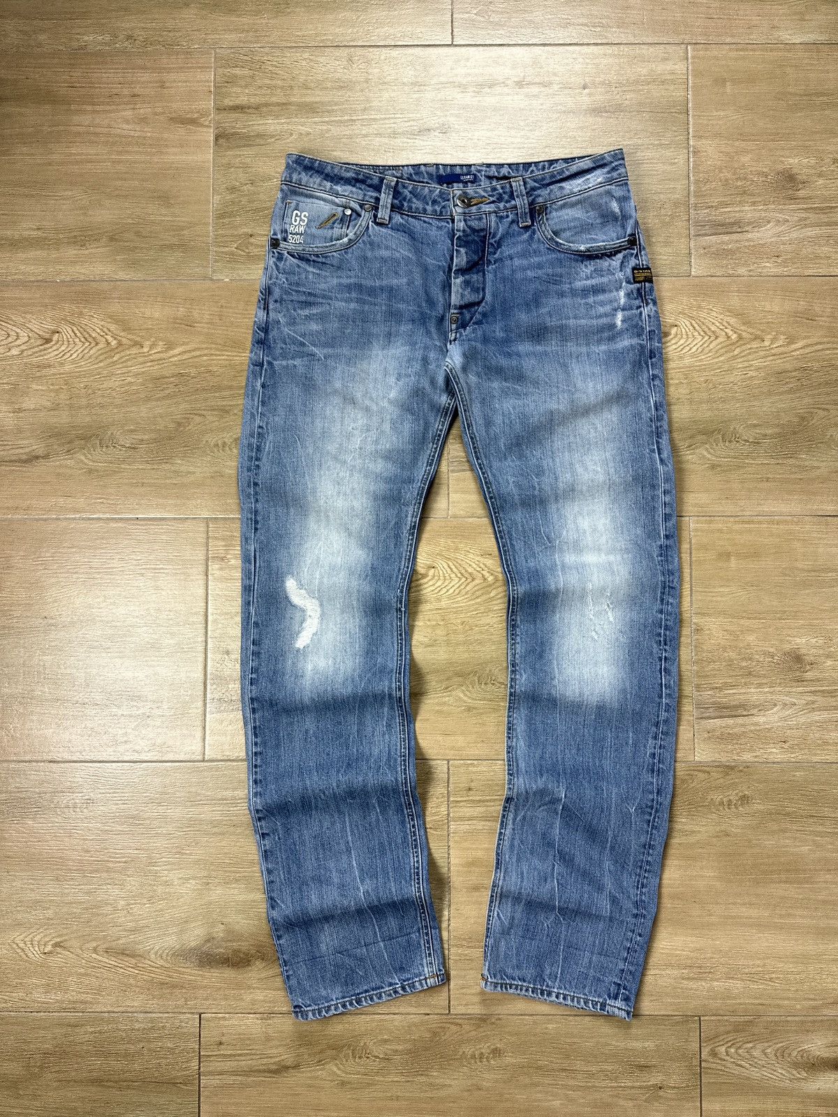 G-Star × Vintage Vintage G-Star Raw Attacc Low Straight Denim Jeans Size US 32 / EU 48 - 1 Thumbnail