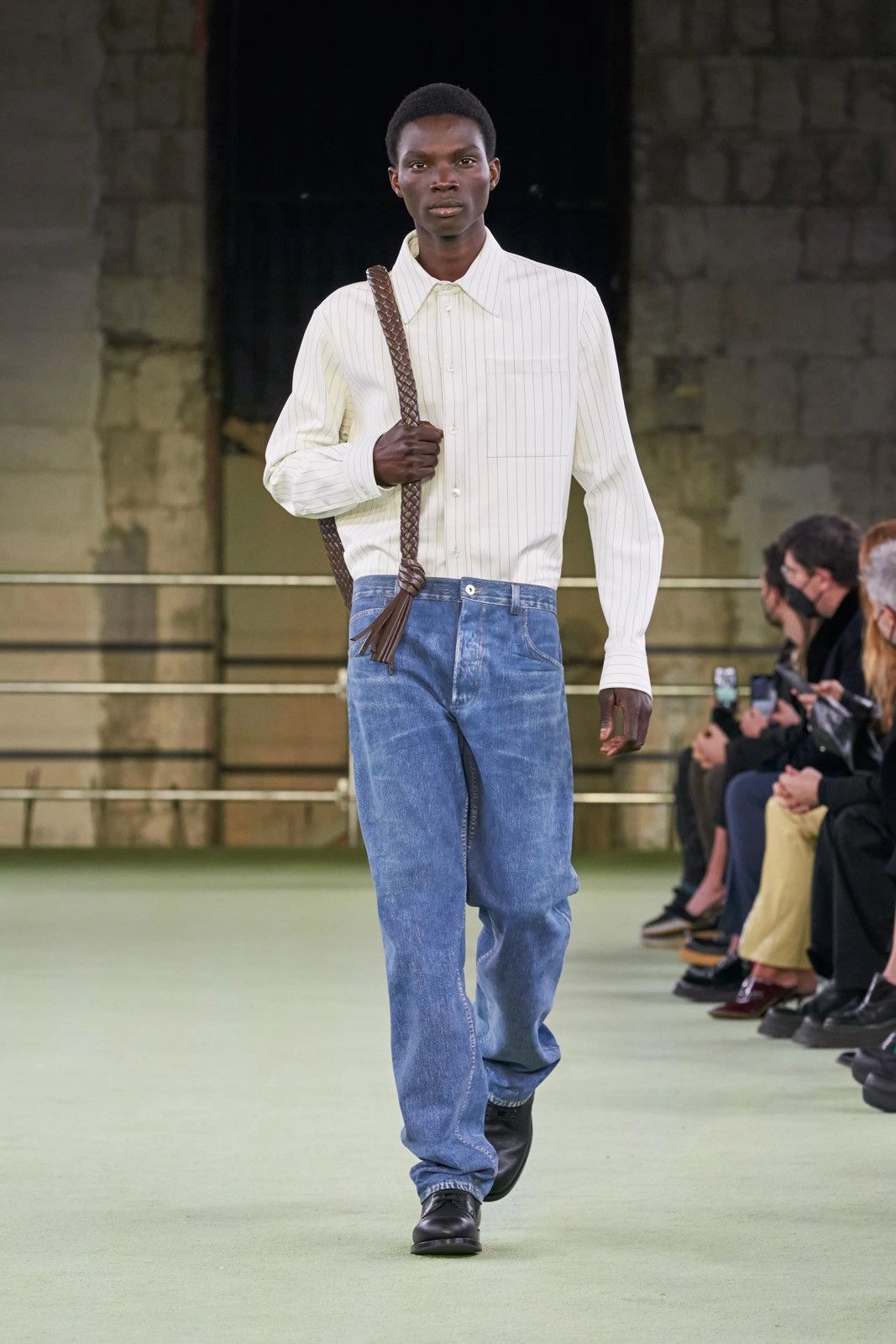 Bottega Veneta Bottega Veneta Leather Printed Denim Pants Size US 30 / EU 46 - 5 Thumbnail