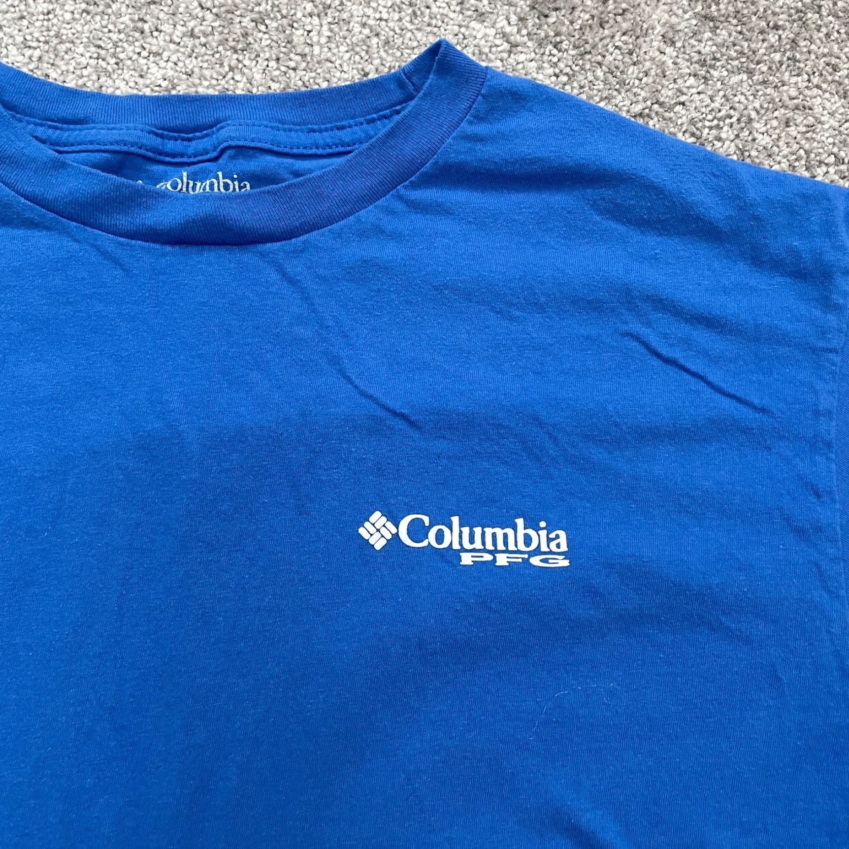 Vintage Columbia PFG Shirt Mens Large Blue Crew Neck Short Sleeve Casual Tee Outdoor Mens Size US L / EU 52-54 / 3 - 3 Thumbnail