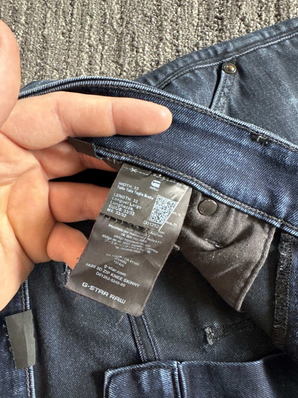 G-Star Sz33 - Mens G Star Denim 3D Zip Knee 5620 Size US 33 - 3 Thumbnail