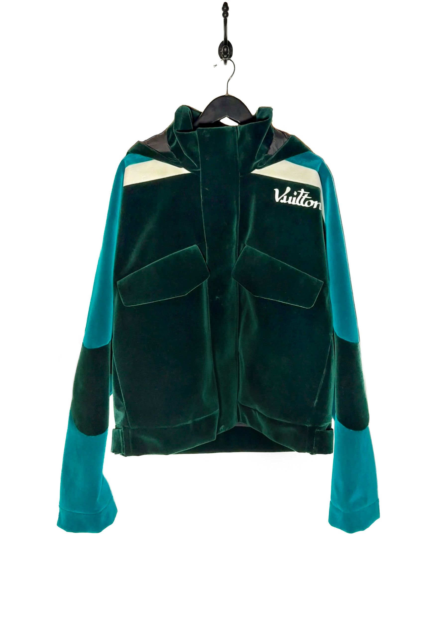 Louis Vuitton Louis Vuitton Colorblock Green Velvet Windbreaker Jacket Size US XL / EU 56 / 4 - 1 Thumbnail