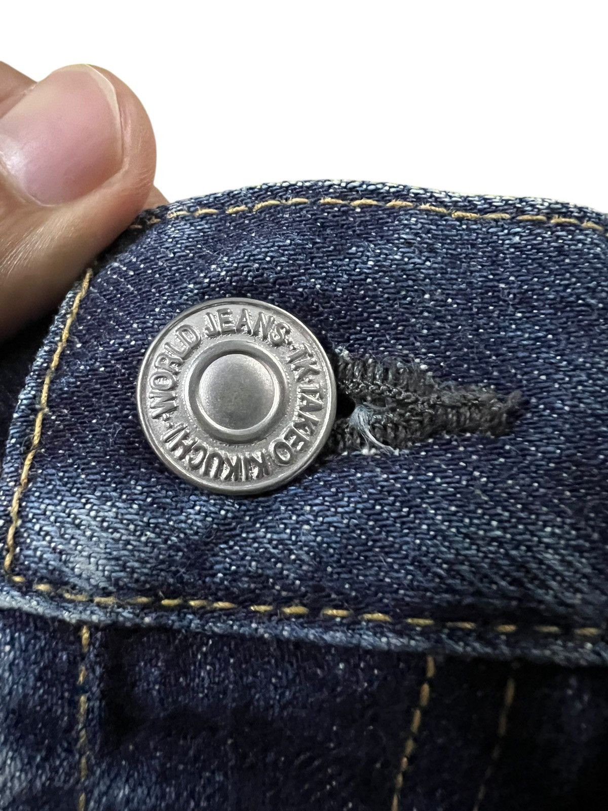 Japanese Brand Takeo Kikuchi Painted Pactwork Jean Japan Size US 33 - 13 Thumbnail