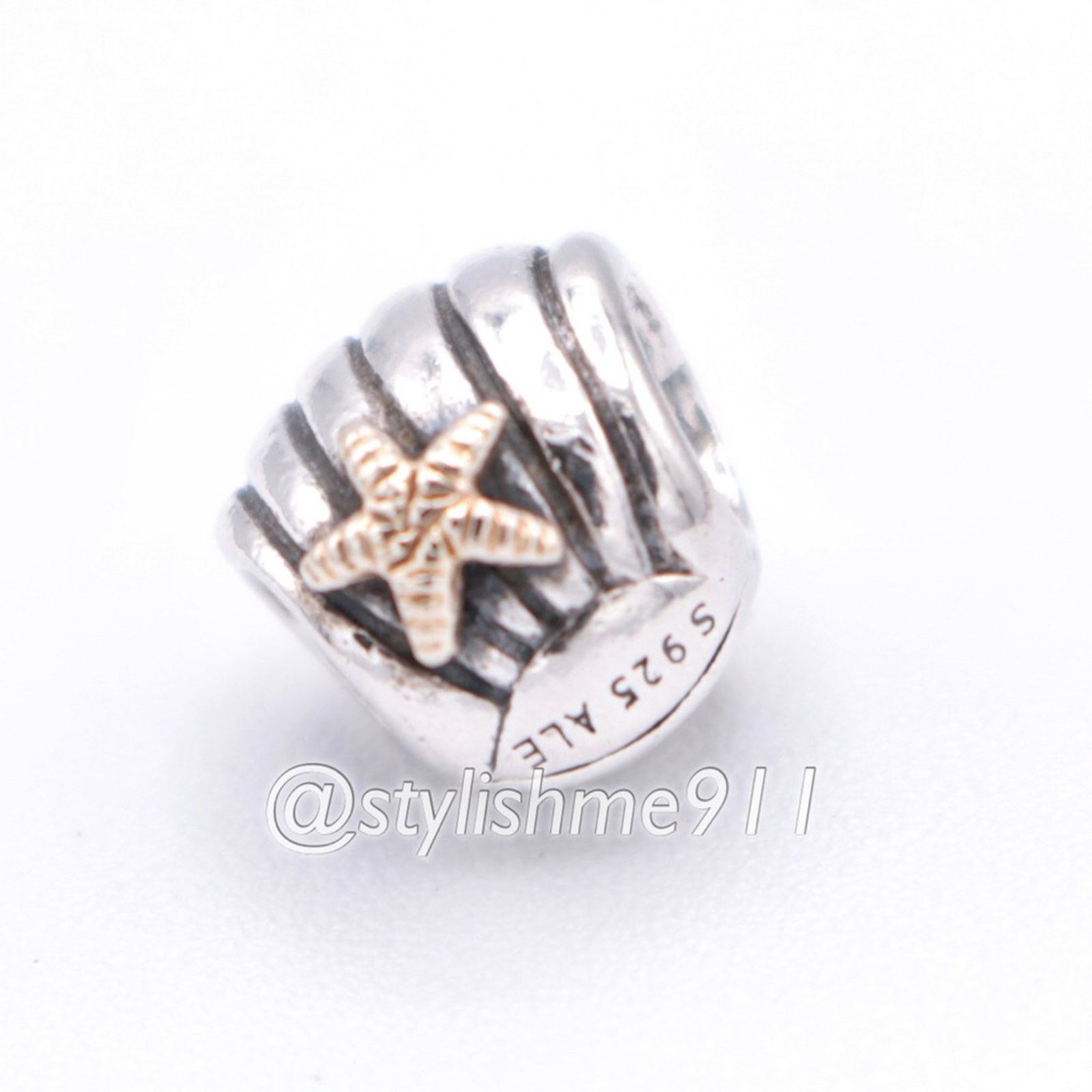 pandora Authentic PANDORA Sea Shell Charm with 14K Gold - 790249 Size ONE SIZE - 10 Thumbnail