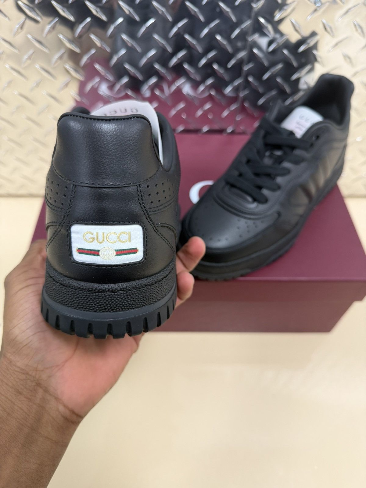 Gucci Gucci Sparrow Leather Sneakers Size US 7 / EU 40 - 4 Thumbnail