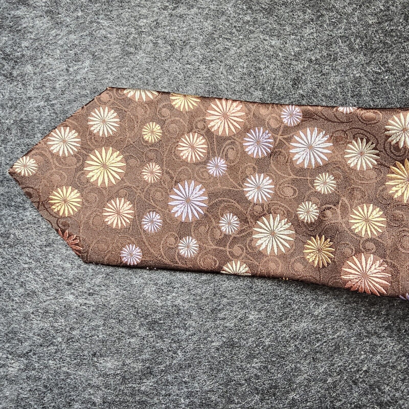 Ted Baker Ted Baker Tie Italian Silk Brown Floral Designer Luxury Size ONE SIZE - 5 Thumbnail