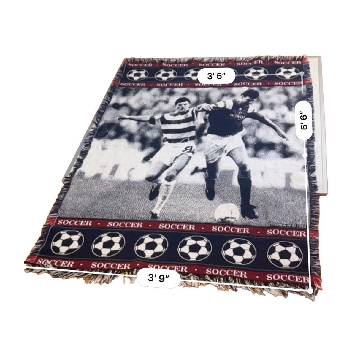 Vintage Vintage 90s Soccer MWW 1993 Tapestry Blanket Size ONE SIZE - 1 Thumbnail