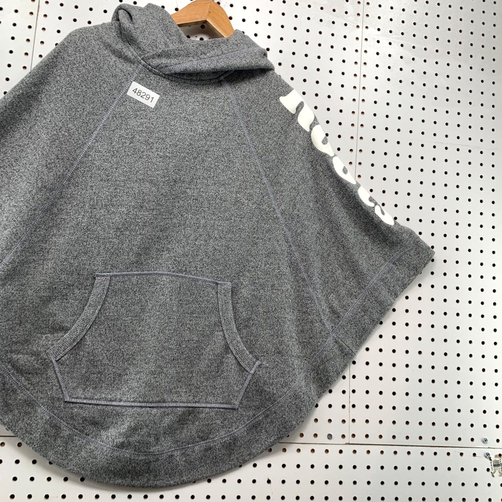 Roots Roots Fleece Hoodie Poncho Adult OS Gray Beaver Logo Canada NWT Hooded XS? Size US XXS / EU 40 - 3 Thumbnail