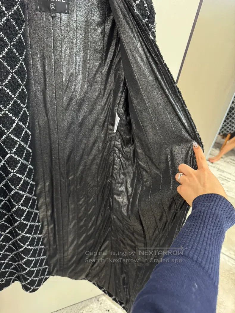 Chanel Chanel Black and white checkered medium and long coat Size XS / US 0-2 / IT 36-38 - 5 Thumbnail