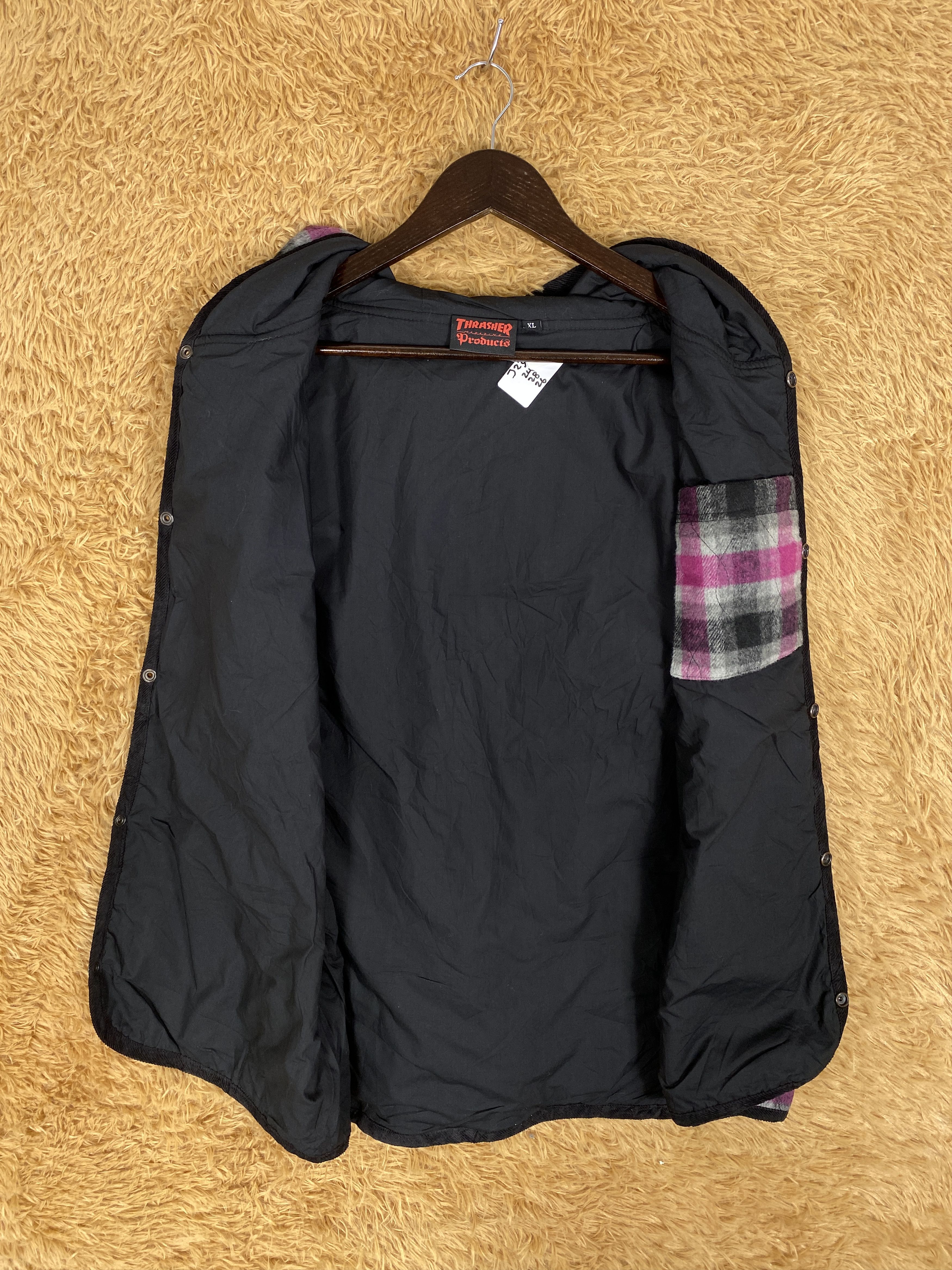 Thrasher × Vintage Vintage Thrasher Products Hoodie Flannel Jacket Size M / US 6-8 / IT 42-44 - 8 Thumbnail