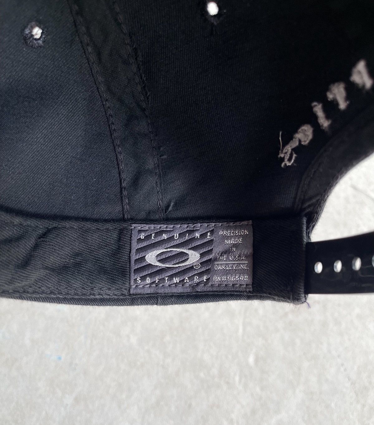 Oakley Vintage 90s Black Oakley Software Hat Cap – Made in USA Size ONE SIZE - 5 Thumbnail