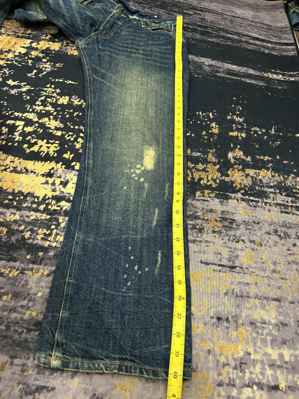 If Six Was Nine Japanese Brand Fur Pocket Back Ripped Jeans Size US 32 / EU 48 - 25 Thumbnail