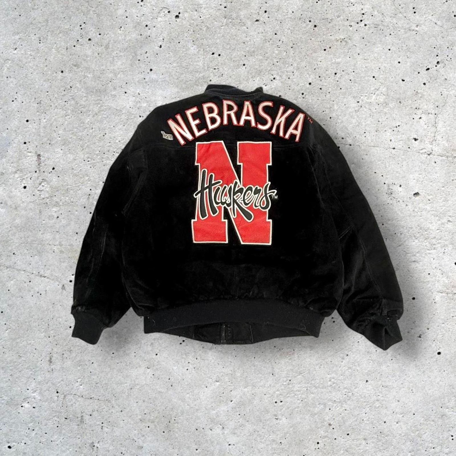 Pro Line Vintage leather nebraska cornhuskers reversible jacket Size US L / EU 52-54 / 3 - 1 Thumbnail