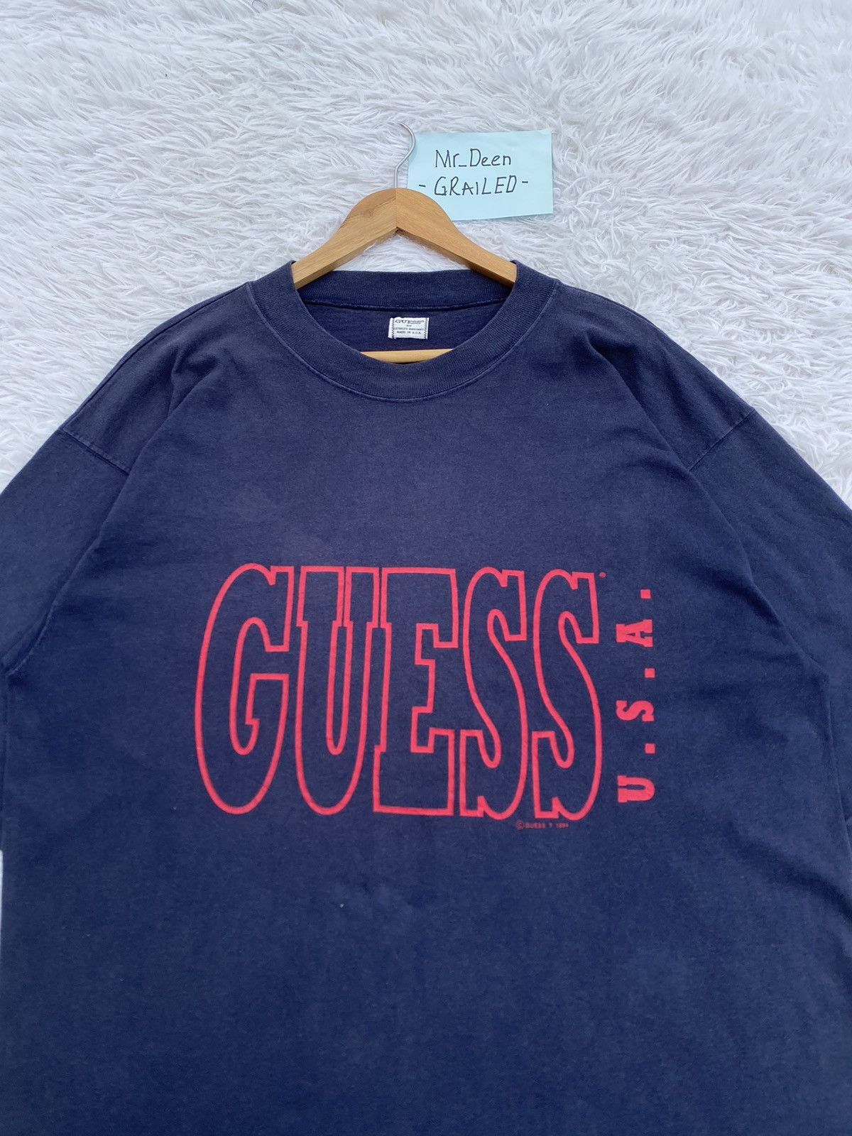 Guess Rare Vintage Guess USA SpellOut T shirt Size US XL / EU 56 / 4 - 5 Thumbnail