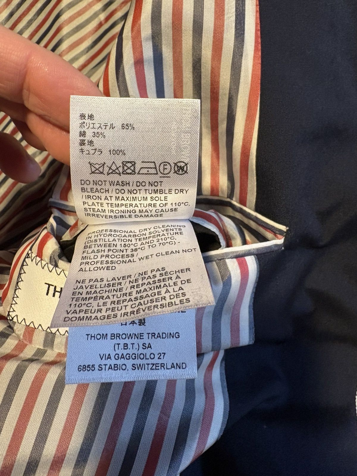 Thom Browne Thom Browne padded shoulders navy blazer. Size US L / EU 52-54 / 3 - 10 Thumbnail