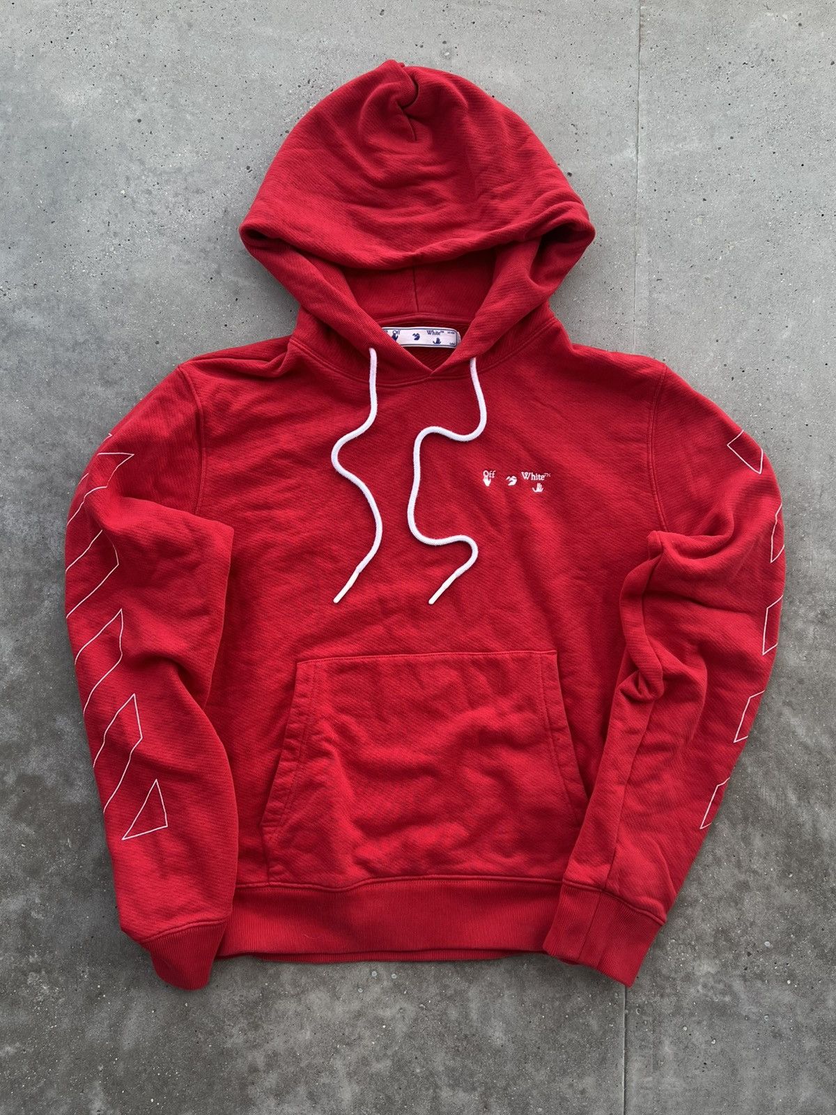 Off-White Off White red hoodie virgil abloh Size US M / EU 48-50 / 2 - 1 Thumbnail