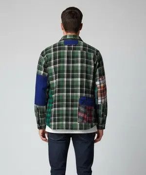 FiveBrother Reworked Five Brother Custom Patchwork Flannel Shirt Size US L / EU 52-54 / 3 - 11 Thumbnail