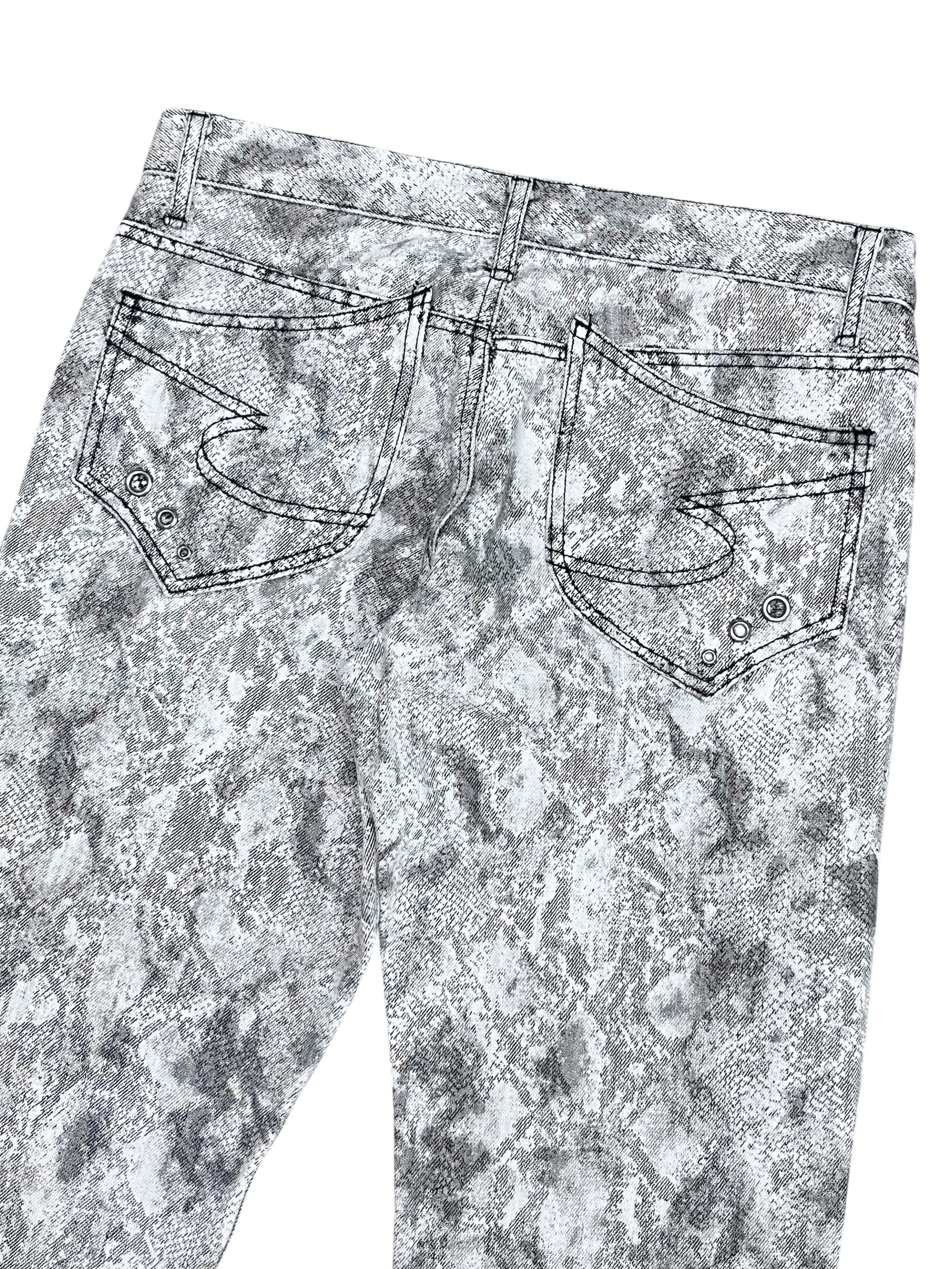 semanticdesign Vintage Semantic Design Snake Skin Flare Jeans Rare Asia M Size US 27 - 8 Thumbnail