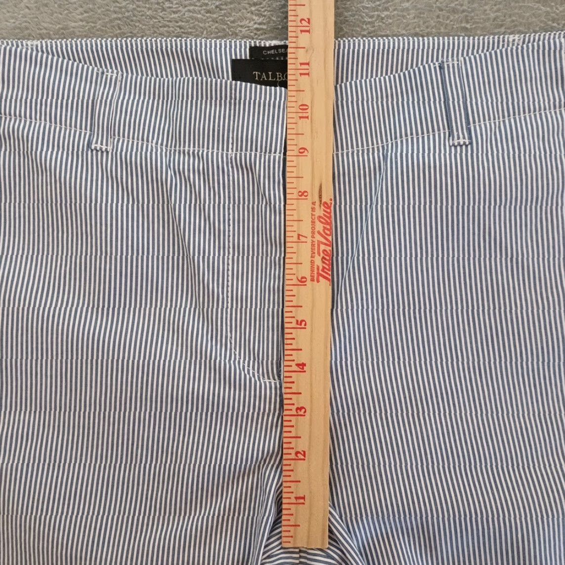 Talbots Talbots Pants Womens Size 10 Cropped Straight Pockets Blue Striped Mid Rise 35x24 Regular Inseam 24" Size 32" / US 10 / IT 46 - 3 Thumbnail