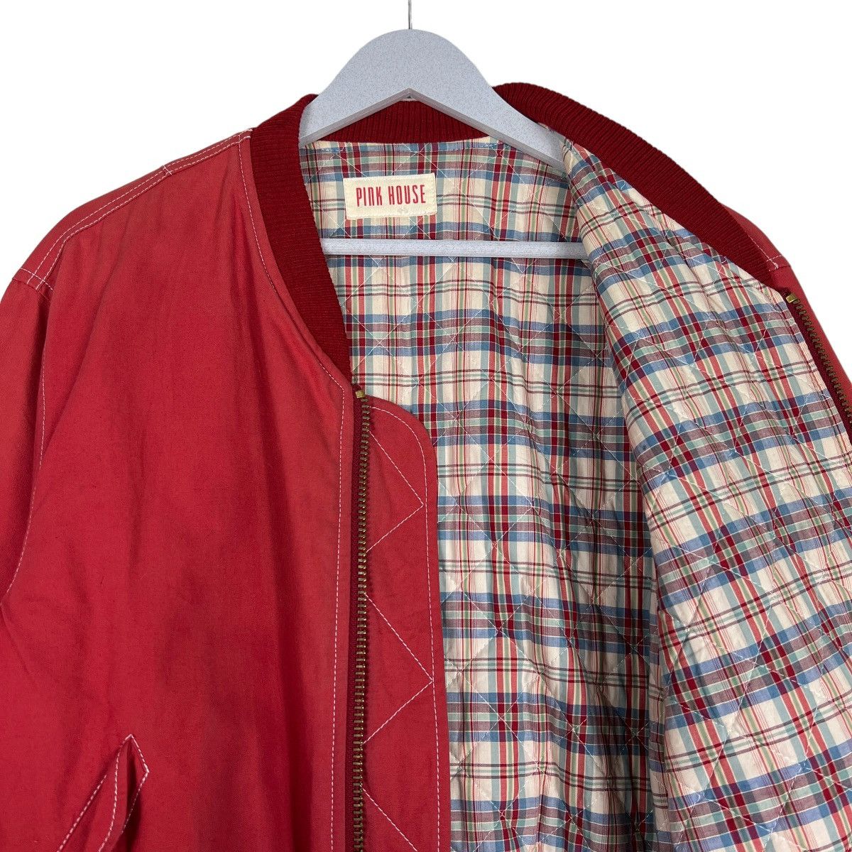 Pink House 🔥 PINK HOUSE CHECK LINING BOMBER JACKET Size US M / EU 48-50 / 2 - 10 Thumbnail