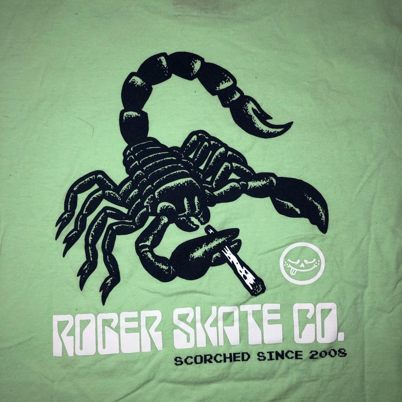 Other Mint Green Roger Skate Co. Smile/Scorpion Logo Graphic Tee Size US XL / EU 56 / 4 - 5 Thumbnail