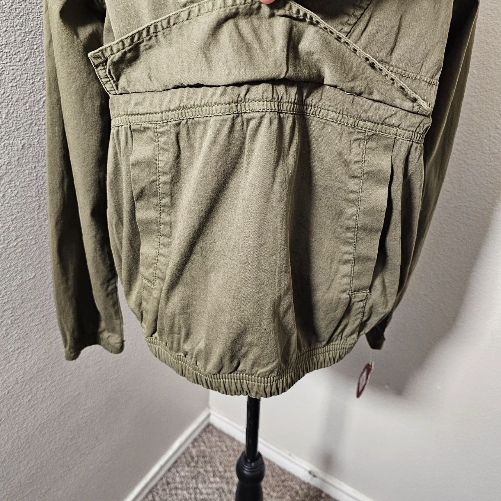 Vintage American Heritage Hooded Jacket Womens Short Olive Green Lace Size M Casual Size M / US 6-8 / IT 42-44 - 5 Thumbnail
