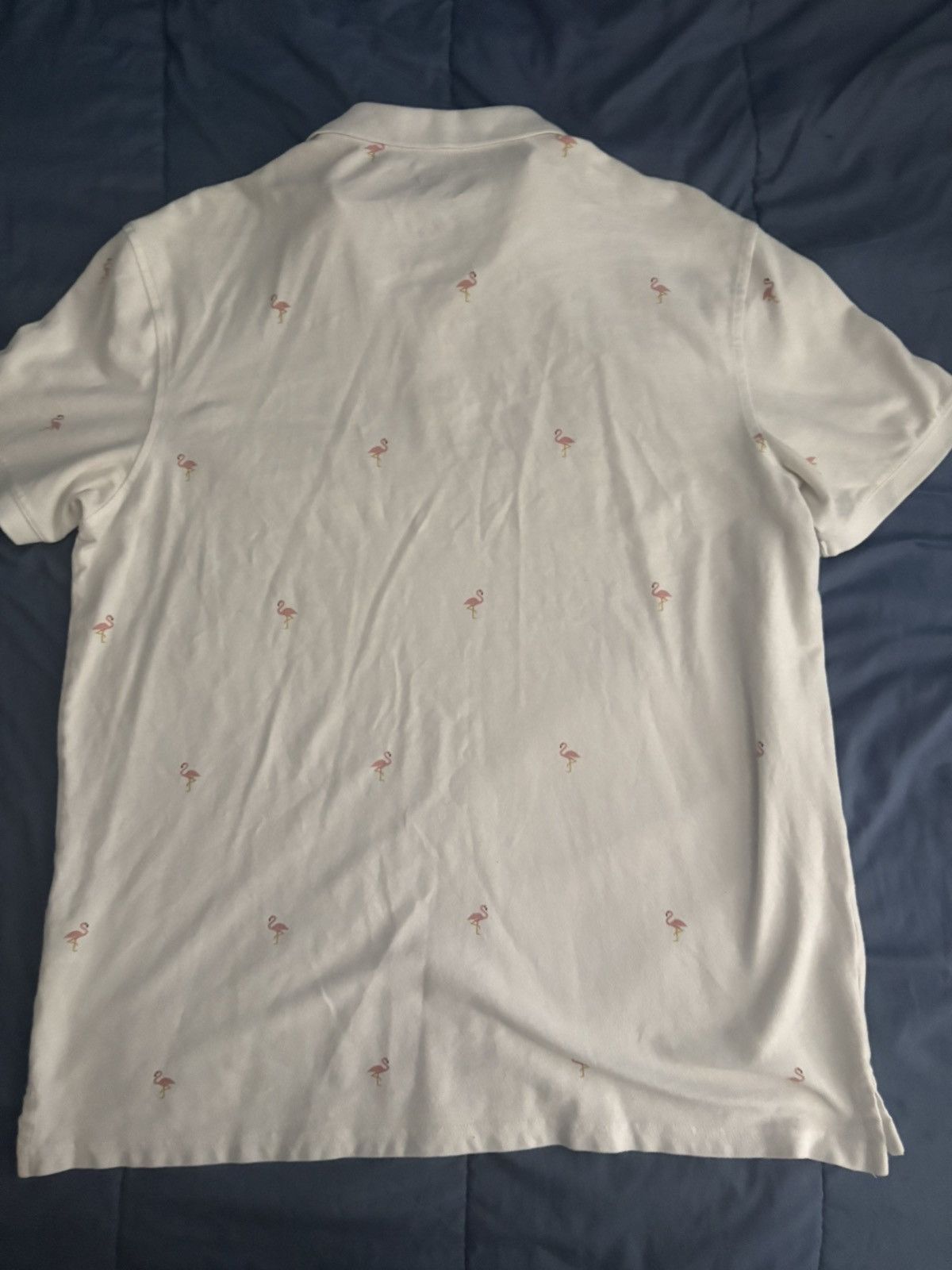 Sonoma Sonoma Flexwear White Flamingo Print Polo L Size US L / EU 52-54 / 3 - 8 Thumbnail