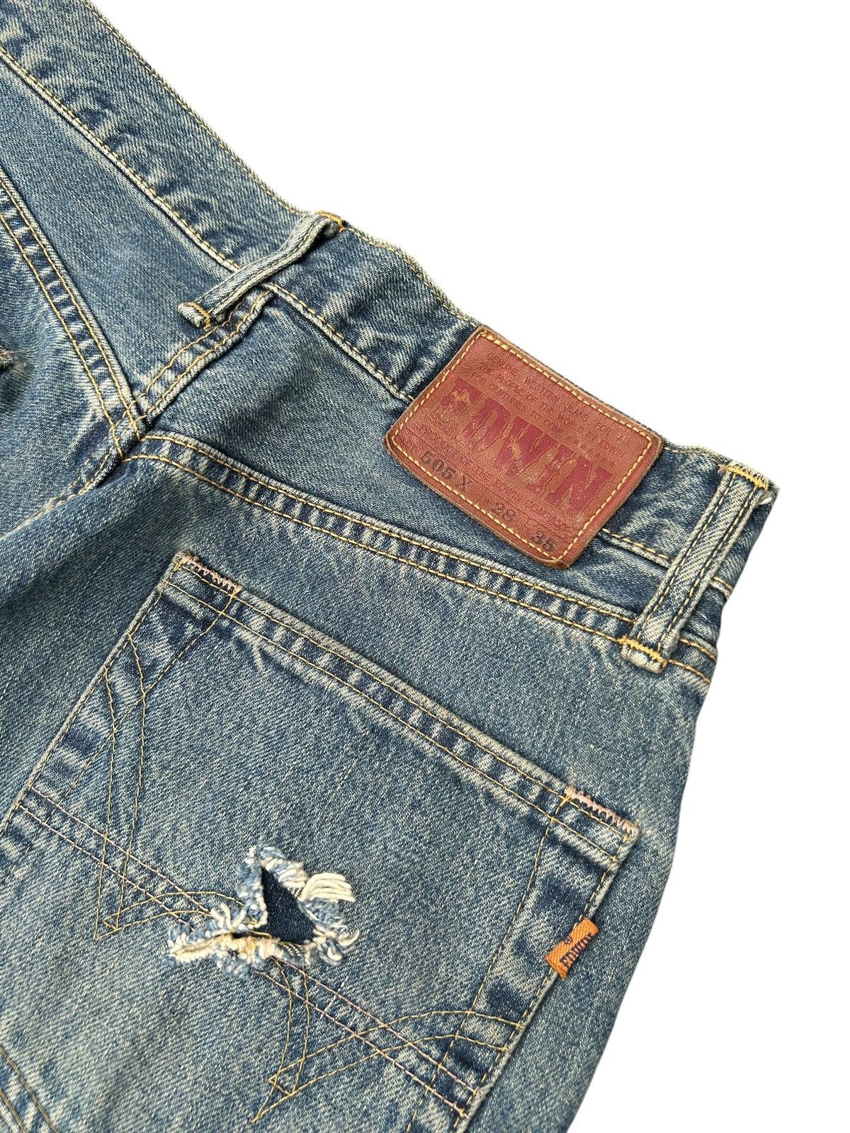 Japanese Brand × Kapital × Vintage Rusty Edwin Selvedge Distressed Denim Jeans Size US 27 - 11 Thumbnail