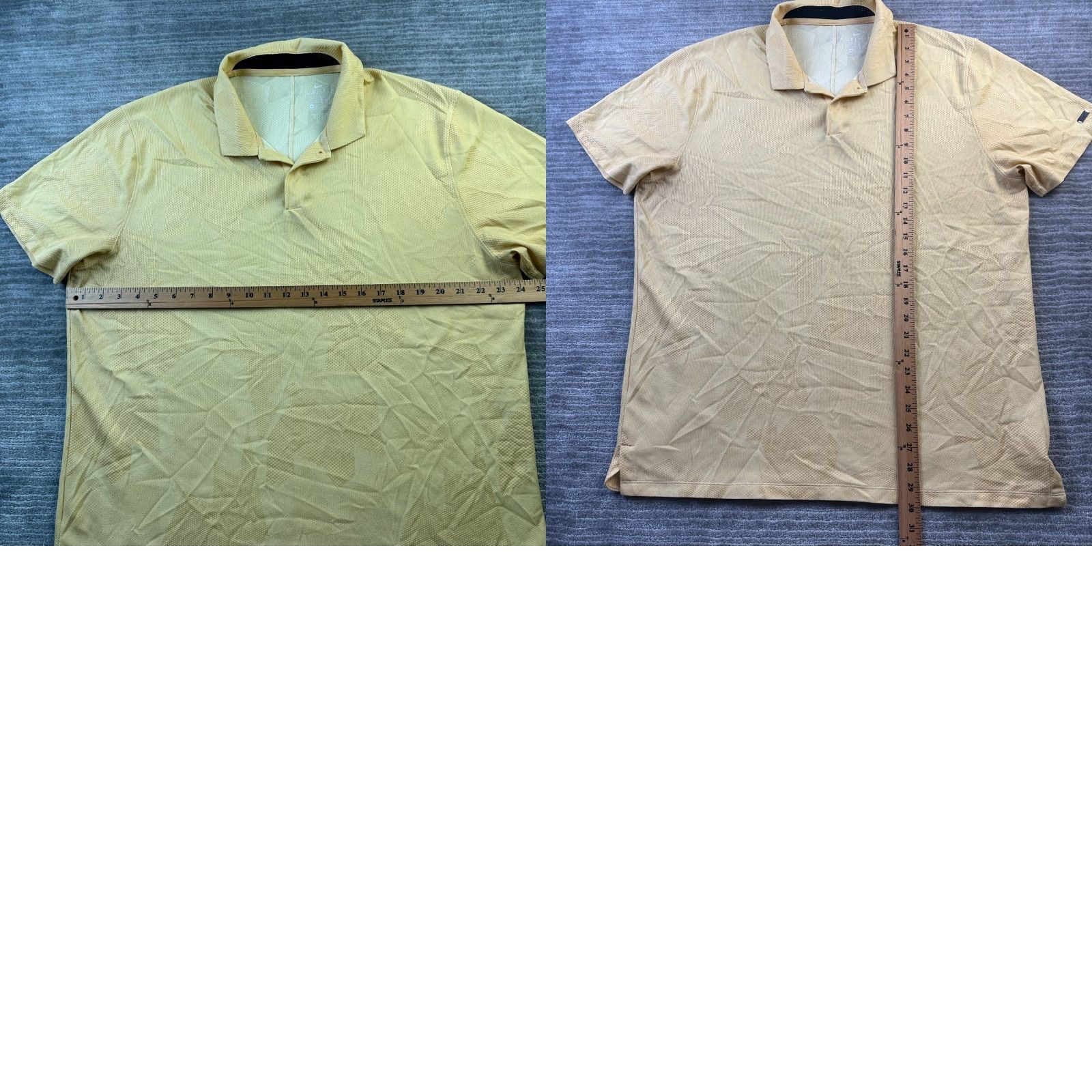 Nike Nike Tiger Woods Polo Shirt Mens XL Yellow Dri-Fit Golf Regular Short Sleeve Button Collar Collared Breathable Lightweight All Seasons Size US XL / EU 56 / 4 - 8 Thumbnail