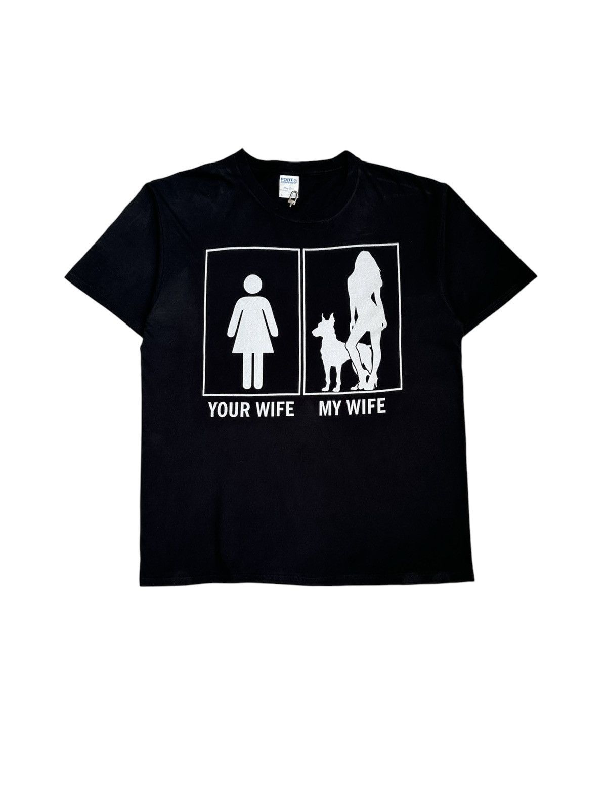 Port & Company Funny Tee Your Wife My Wife tee Size US L / EU 52-54 / 3 - 1 Thumbnail