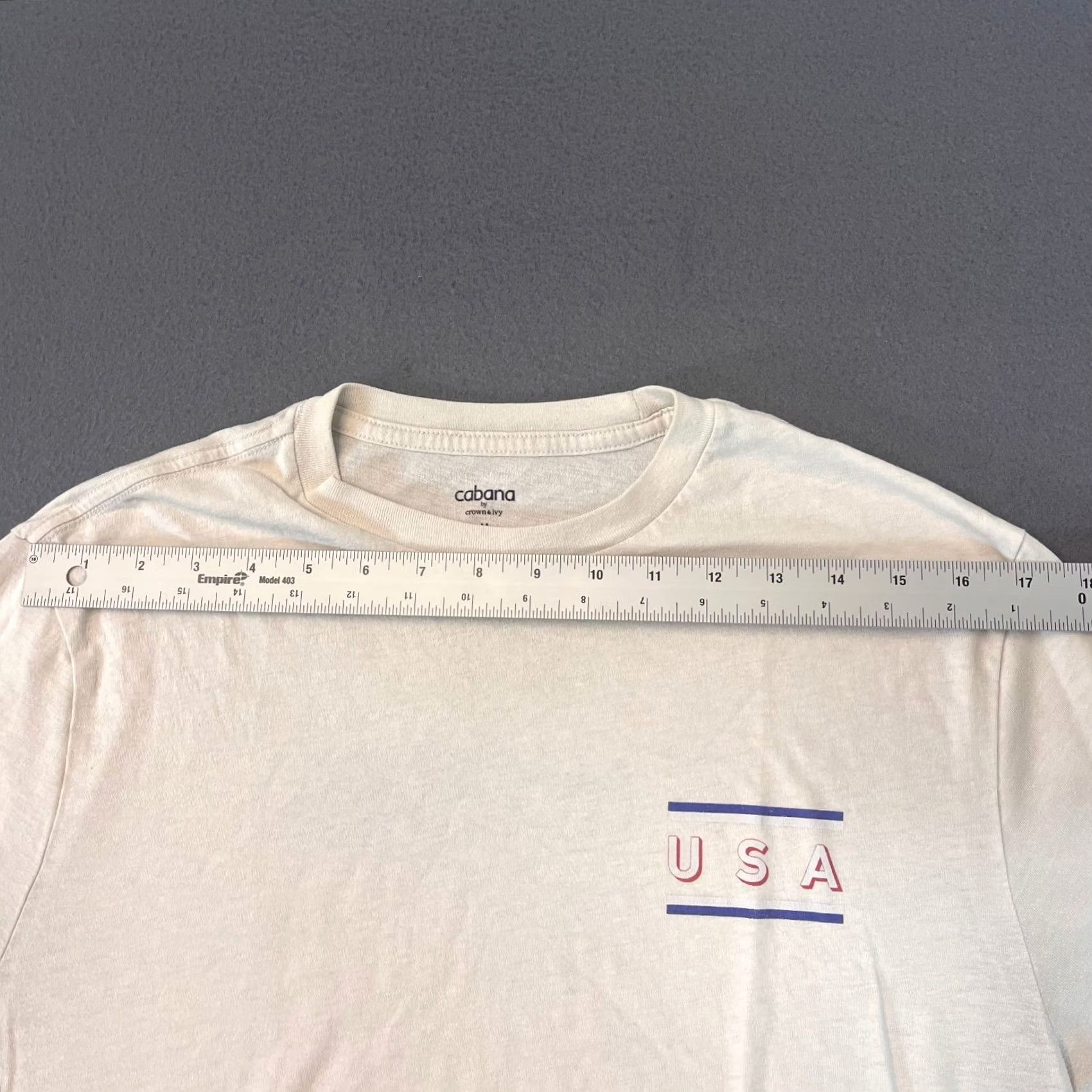 Vintage Crown & Ivy Mens Shirt USA Ivy Graphic Print Crew Neck Short Sleeve White Regular XS? Wait. Size US M / EU 48-50 / 2 - 6 Thumbnail