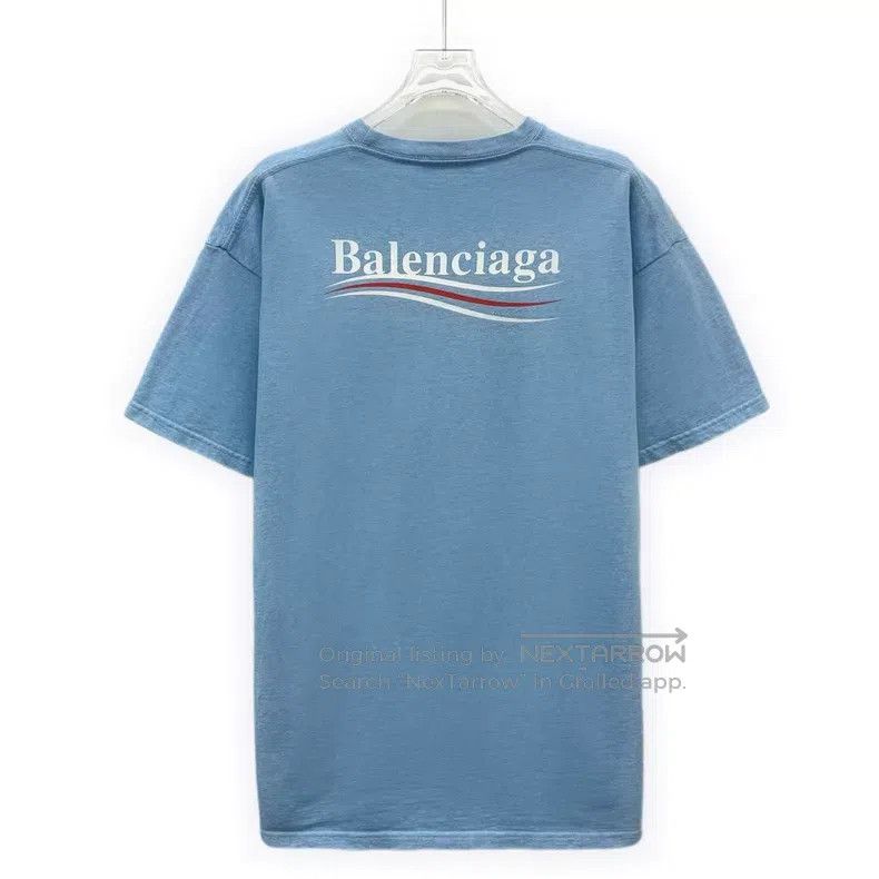 Balenciaga Balenciaga Light blue logo letter embroidery cotton round Size US XS / EU 42 / 0 - 2 Thumbnail