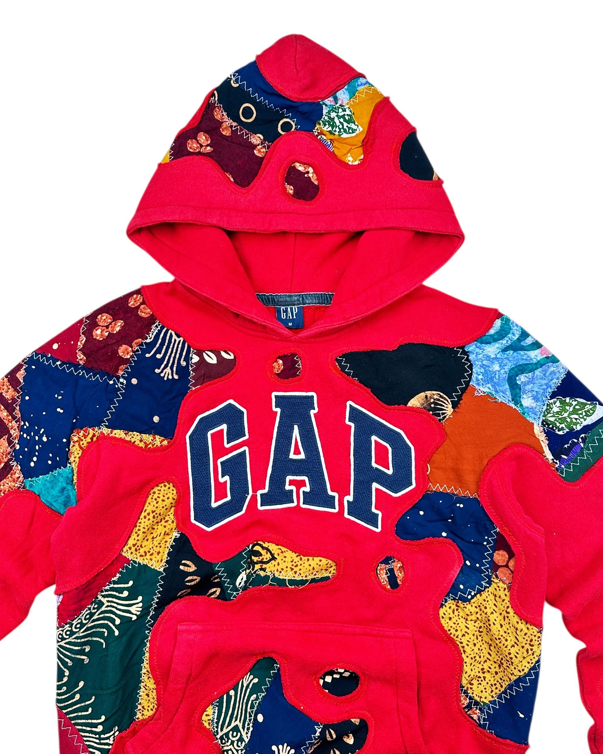 Japanese Brand Re-worked 1 of 1 GAP Batik Legacy Patchflow Hoodie Size M Size US M / EU 48-50 / 2 - 6 Thumbnail