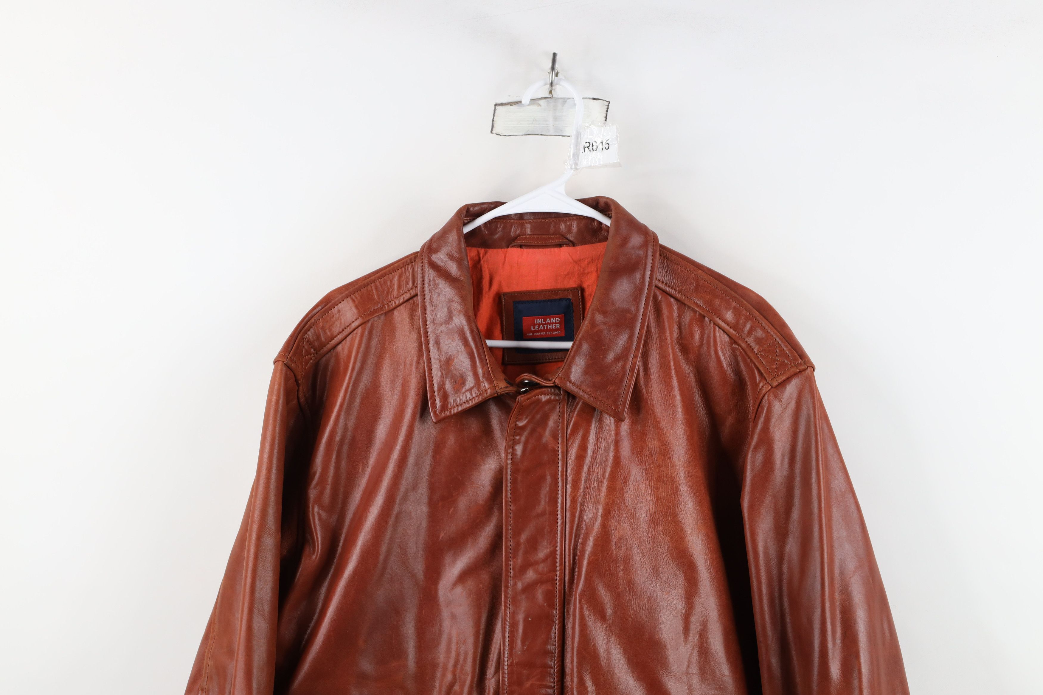 Vintage Inland Leather Leather A2 Bomber Flight Jacket Brown Size US XXL / EU 58 / 5 - 2 Thumbnail