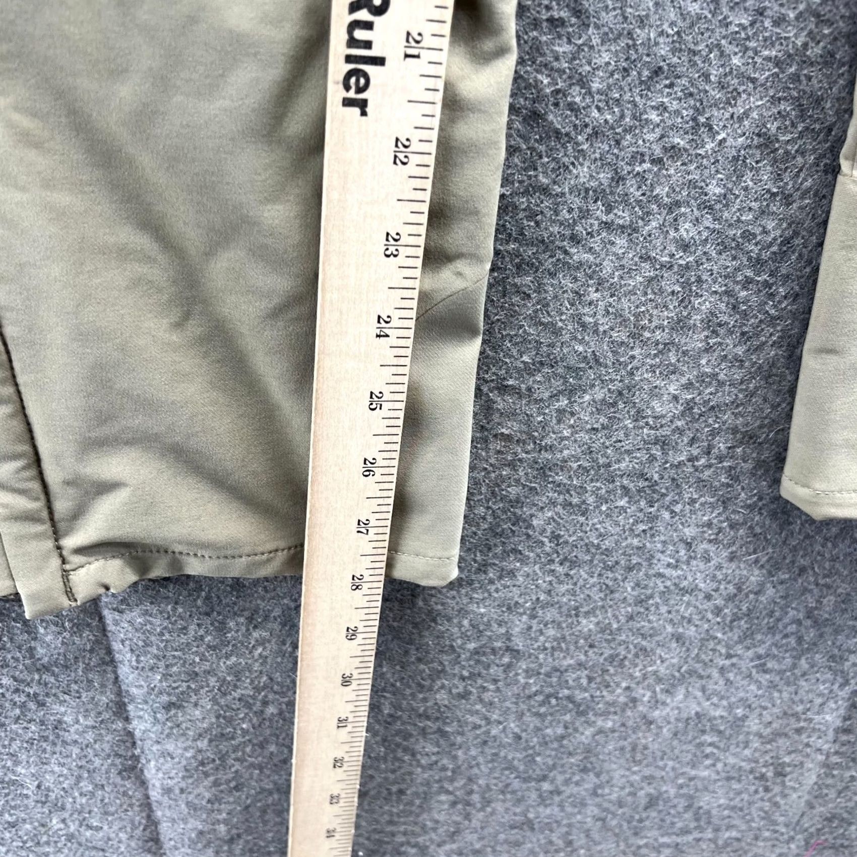 Vintage Rei Endeavor Pants Women Petite Khaki Hiking Zip Camping Performance Lined Size 32" / US 10 / IT 46 - 6 Thumbnail