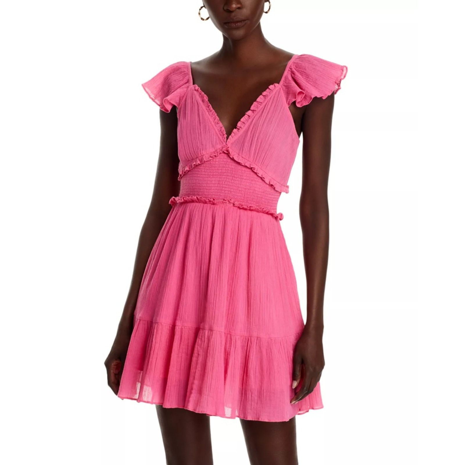 LoveShackFancy LoveShackFancy Women Crinkle Cotton Ivella Mini Dress Size M Size M / US 6-8 / IT 42-44 - 1 Thumbnail