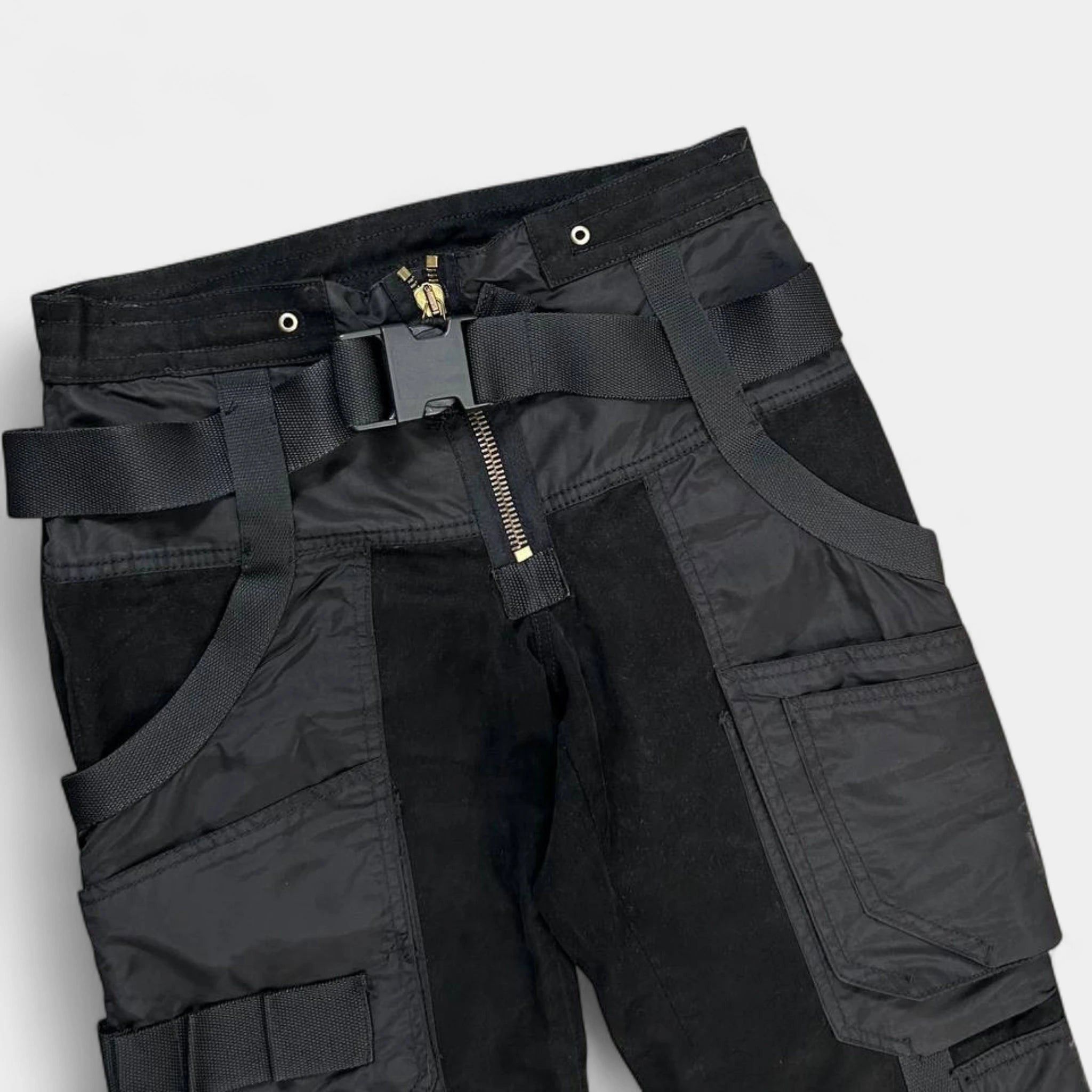 Jean Paul Gaultier Jean Paul Gaultier AW03 Bondage Black Cargo Pants Size US 30 / EU 46 - 2 Thumbnail