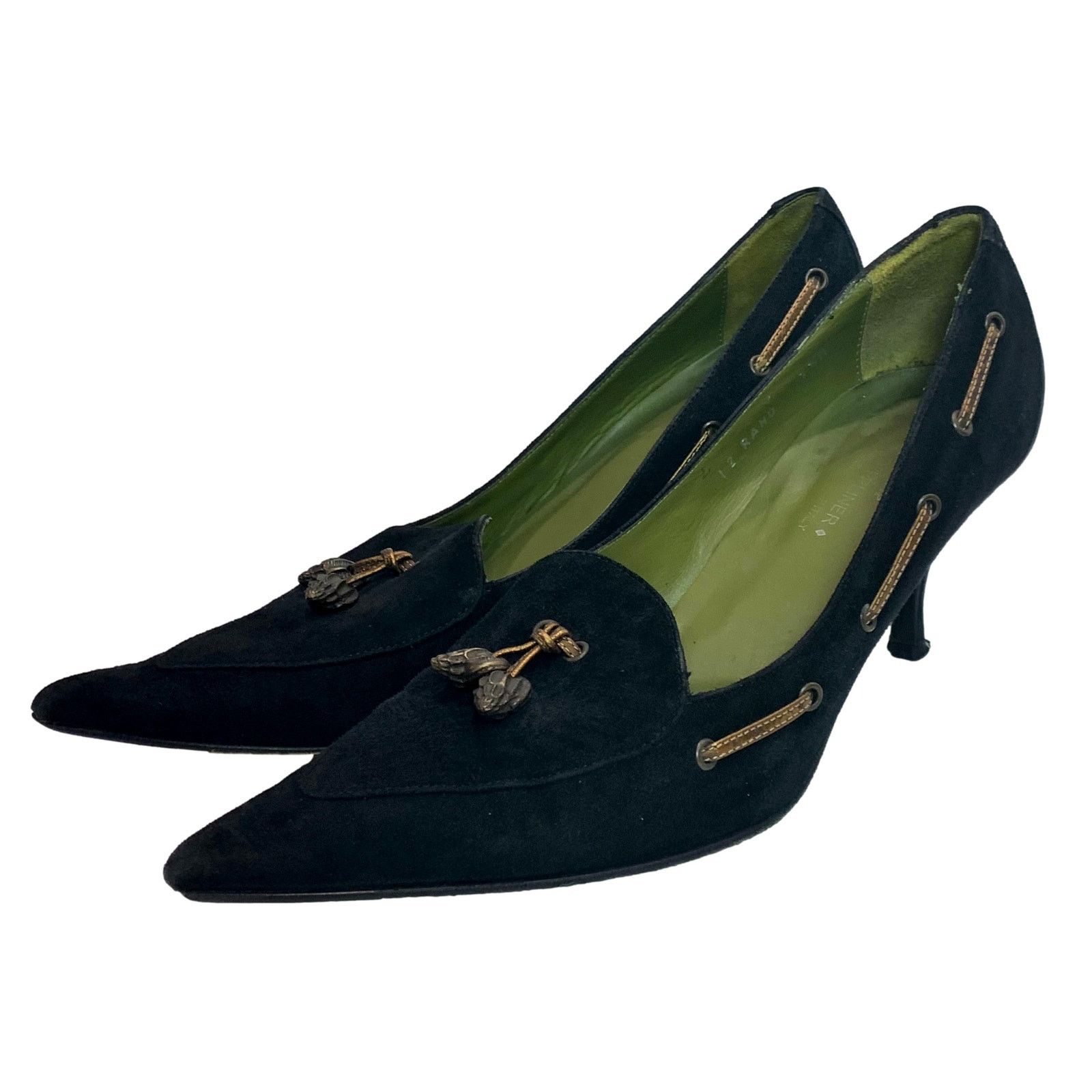 Donald Pliner Donald J Pliner Couture Black Kid Suede Pointy Toe Pumps 7.5 Size US 7.5 / IT 37.5 - 3 Thumbnail