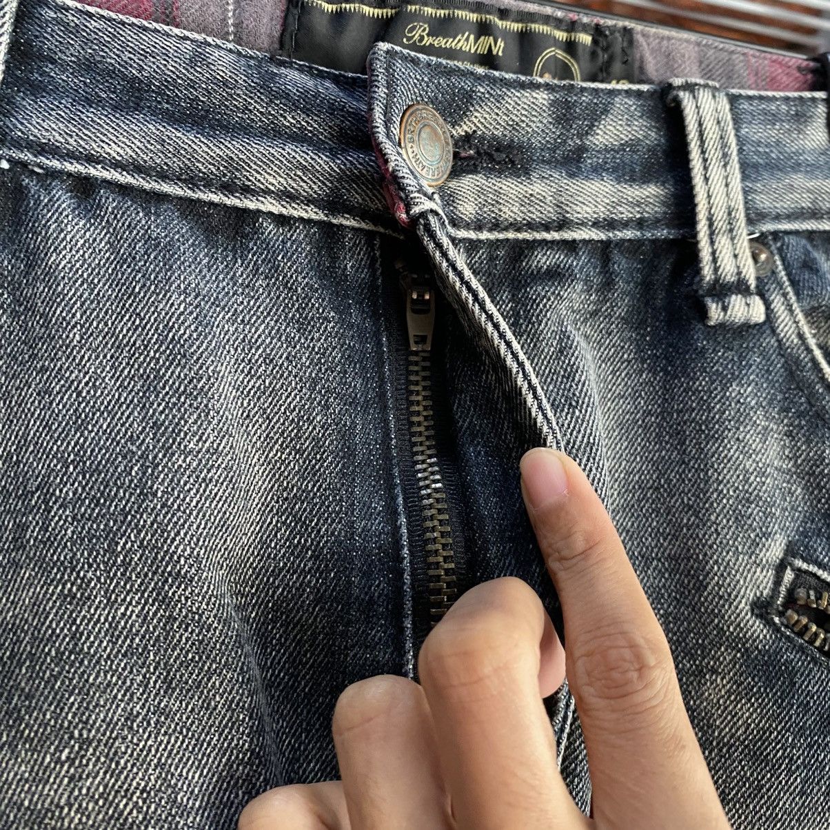 Hysteric Glamour Breathmint Japanese Brand Double Knee Multi-Zip Denim Jeans Size US 33 - 7 Thumbnail