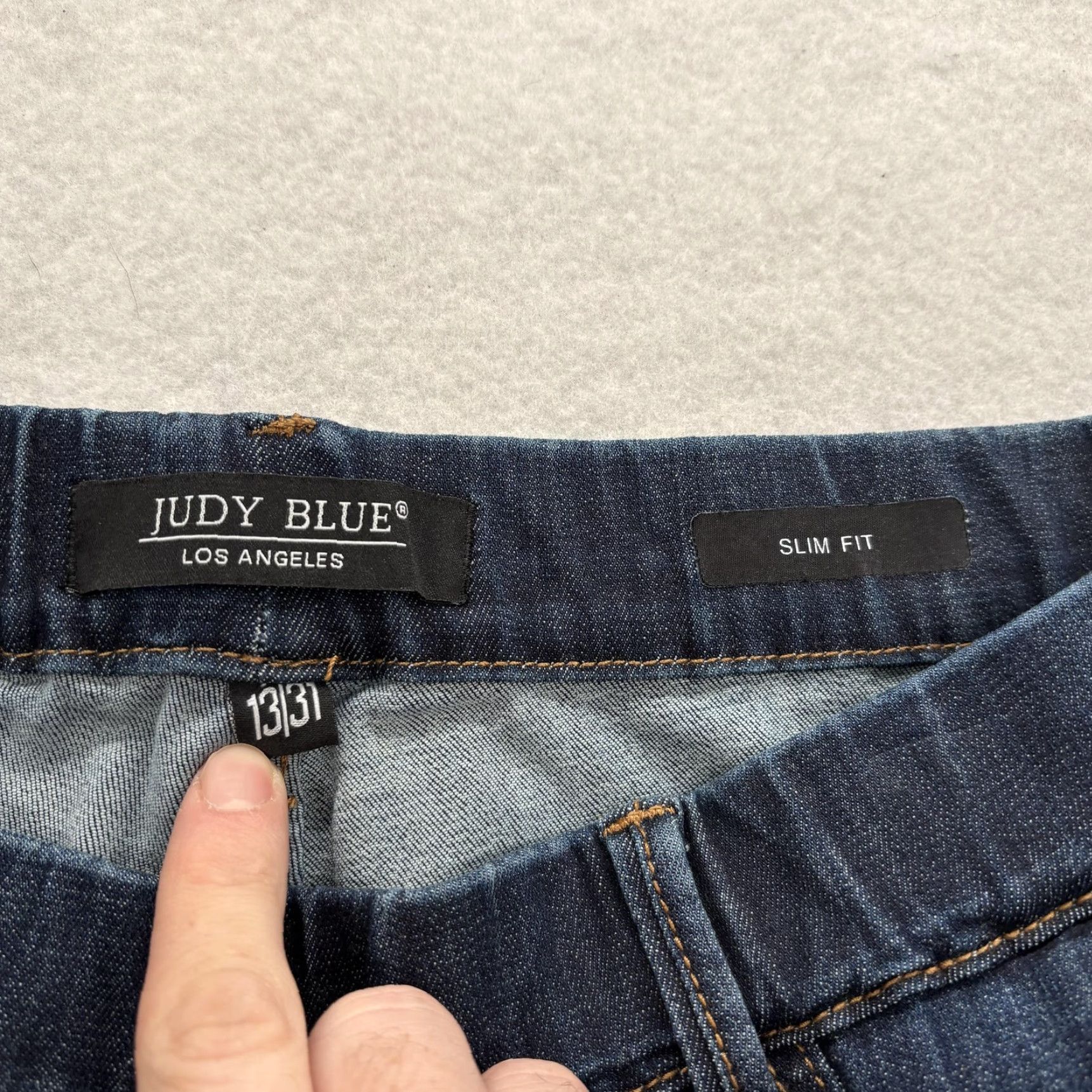 Denime Judy Blue Skinny Jeans Womens 13/31 Blue Dark Wash Slim Stretch Denim Pull On Size 24" / US 00 / IT 34 - 4 Thumbnail