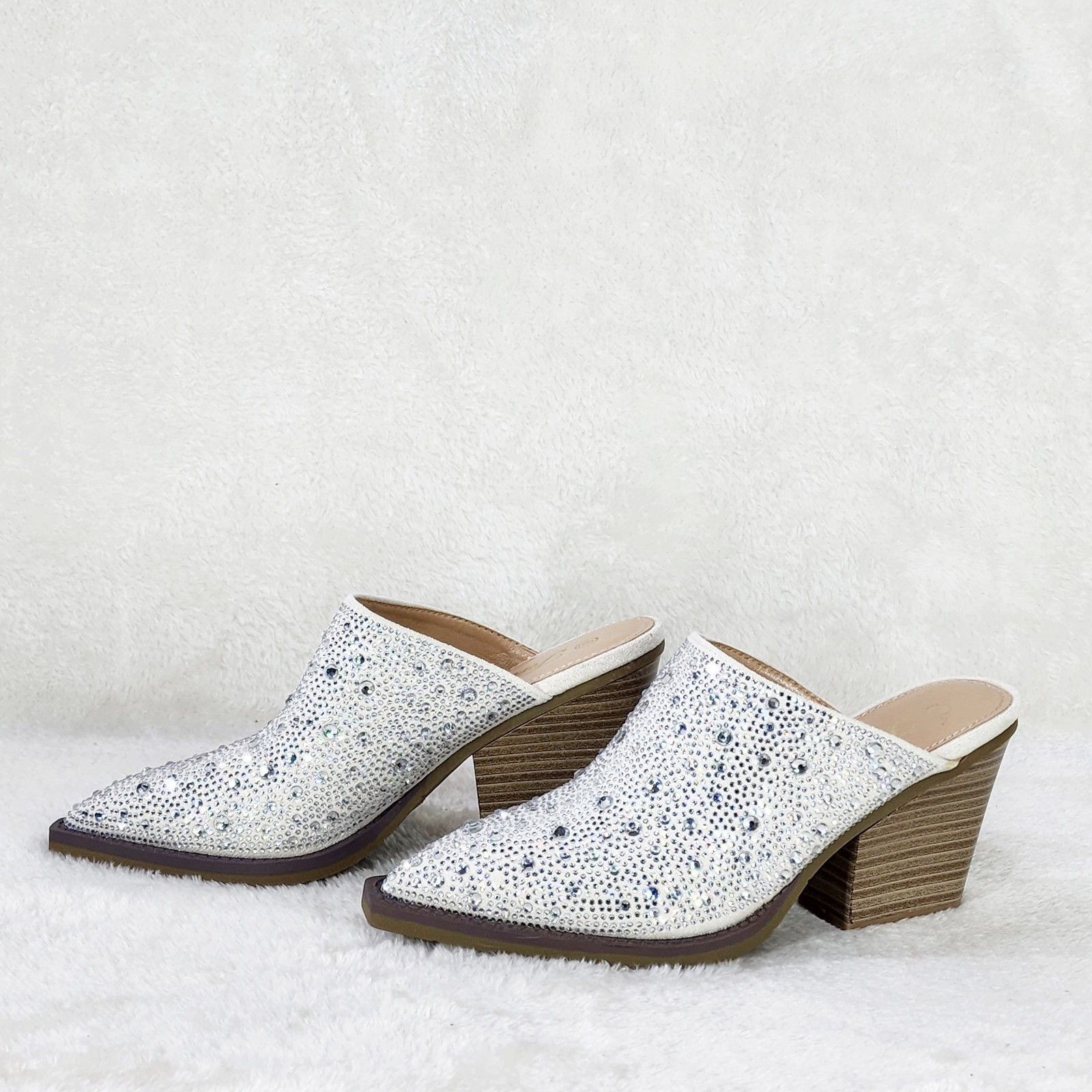 Other Vibes Western Cowgirl White Slip On Shoes Mules / Clogs Rhin Size US 8.5 / IT 38.5 - 1 Thumbnail